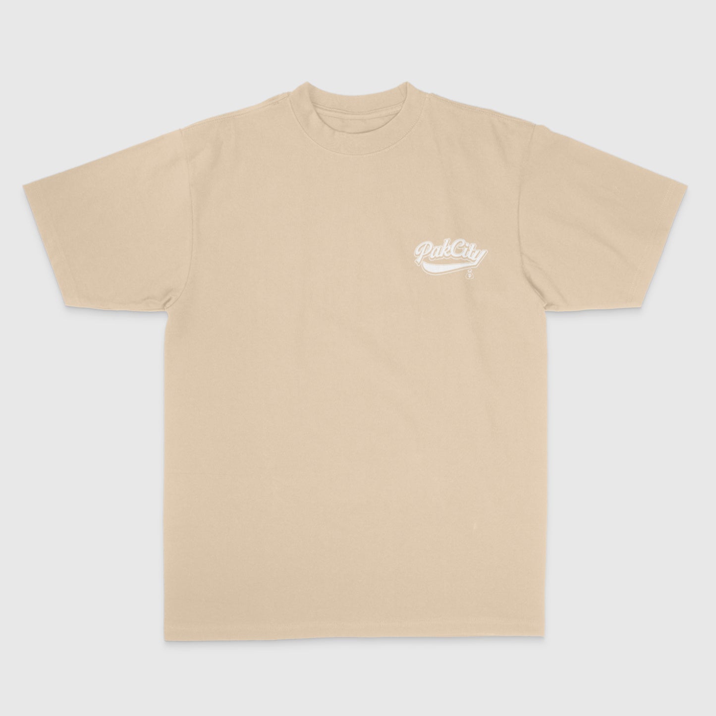 Original Pakcity Tan Tee / Wht logo